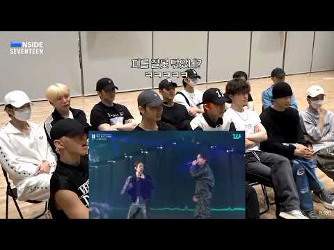 Seventeen reacting to BTS - Run Perfoming in Busan