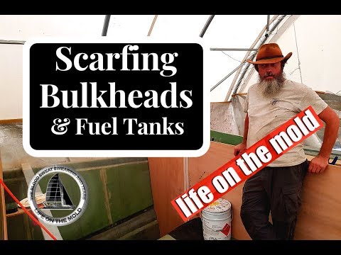 Ep061 Fuel tank and Scarfing Main Bulkheads - Life ON The Hulls - Catamaran Build