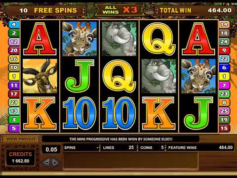 Mega Moolah very nice free spins - Microgaming Jackpot Slot