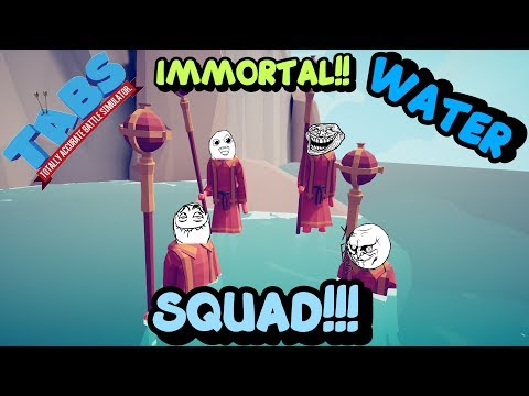 TABS | Water Squad (4 Healer In The Water) Vs Every Units (Same Price) (Immortal On Water)