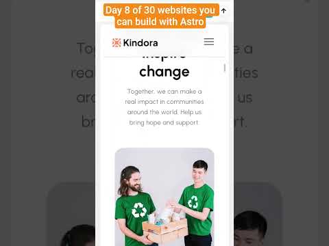 Image for the video entitled Day 8 of 30 websites you can build with Astro #astrojs #charity #donations ⚡ 💰