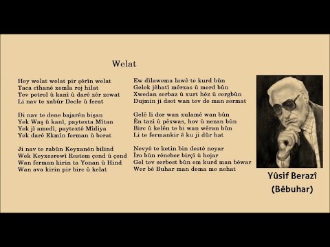 Yûsif Berazî - Ciwan Cemîl  - Welat