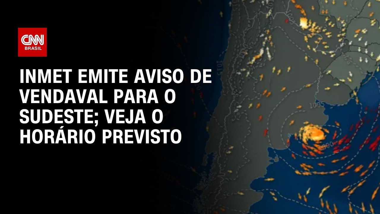 Inmet alerta para forte vendaval em São Paulo e no Rio nesta sexta-feira (21) | CNN PRIME TIME