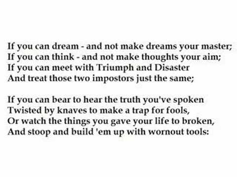 "If...." by Rudyard Kipling (read by Tom O'Bedlam)