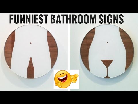 Most Creative and Funny Bathroom Signs Ever | Funniest Bathroom Signs From Around The World Video