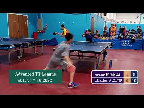 Arnav Khinvasara (2263) vs Charles Shen (2176) at ICC TT League on 7-16-2022