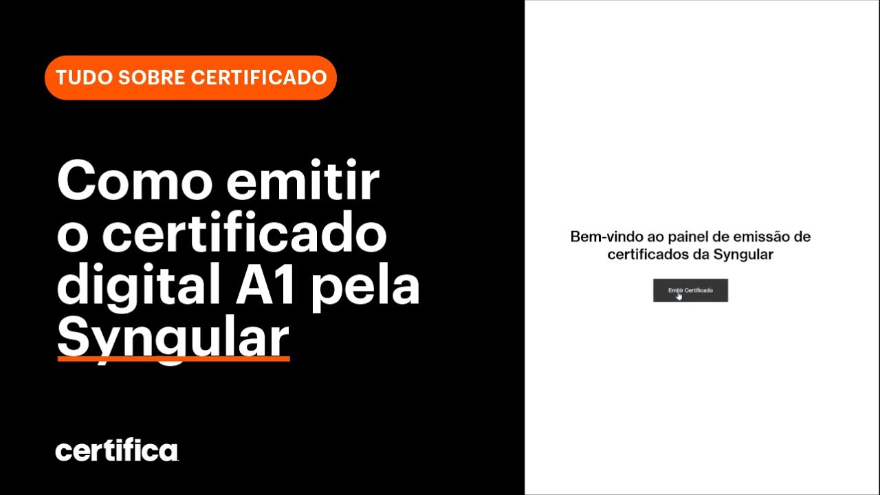 Como emitir o Certificado A1