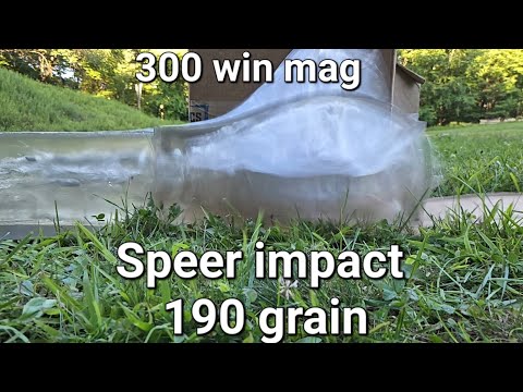 speer impact 190 grain   ballistics gel test