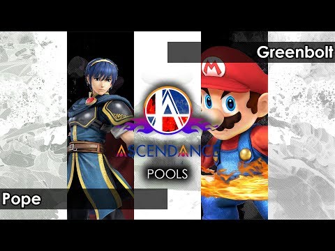 Smash 4: Pope (Marth) V Greenbolt (Mario) - Ascendance 36 Tournament SSB4
