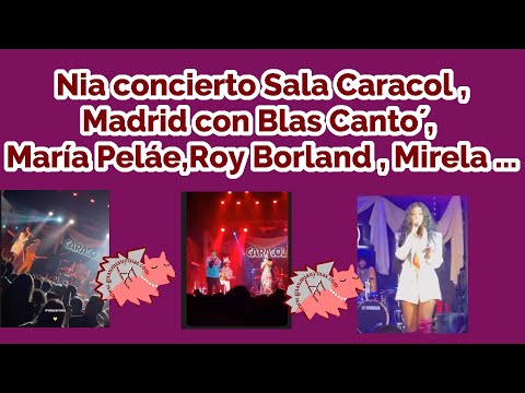 Nia en el concierto de Sala Caracol Madrid con Blas Cantó , María Peláe , Roy Borland , Mirela ...