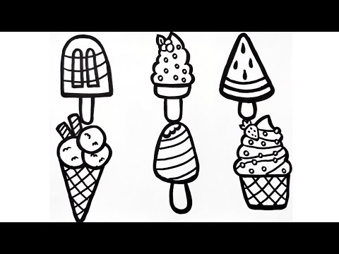 How to draw ice cream for beginners step by step ll Easy drawing Tutorial