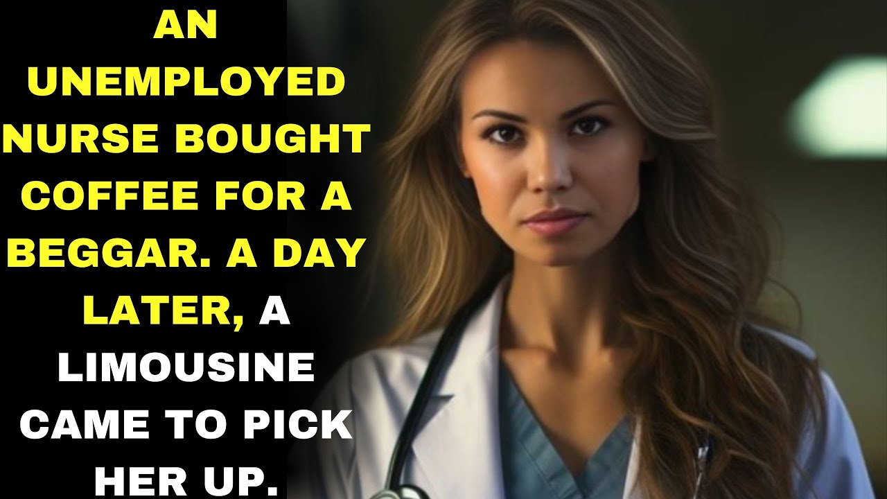 An unemployed nurse bought coffee for a beggar. A day later, a limousine came to pick her up.