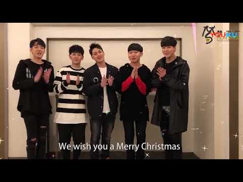韩国男子组合JJCC祝满星云的家人们圣诞节快乐与新年快乐