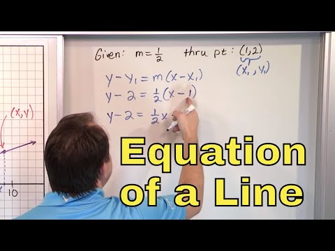 08 - The Point Slope Equation of a Line, Part 1 (Writing Equations of Lines)