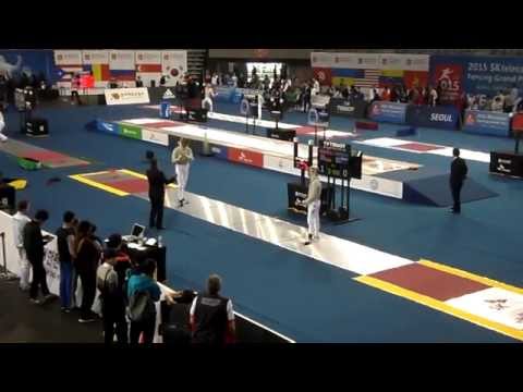 15.03.29 T32 WAGNER Benedikt(GER) vs KOVALEV Nikolay(RUS) - 2015 Seoul Fencing MS Grand Prix