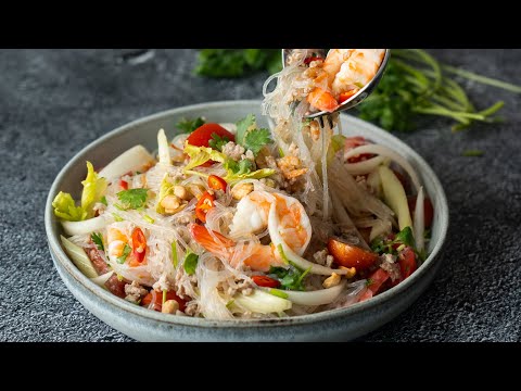Yum Woon Sen Recipe (glass noodle salad 2.0) ยำวุ้นเส้น - Hot Thai Kitchen!