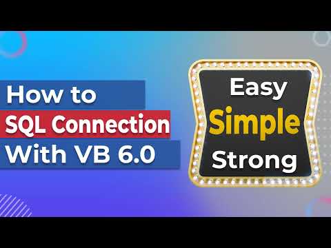 With The Source Code Make A Connection Between Vb6 Sql Server