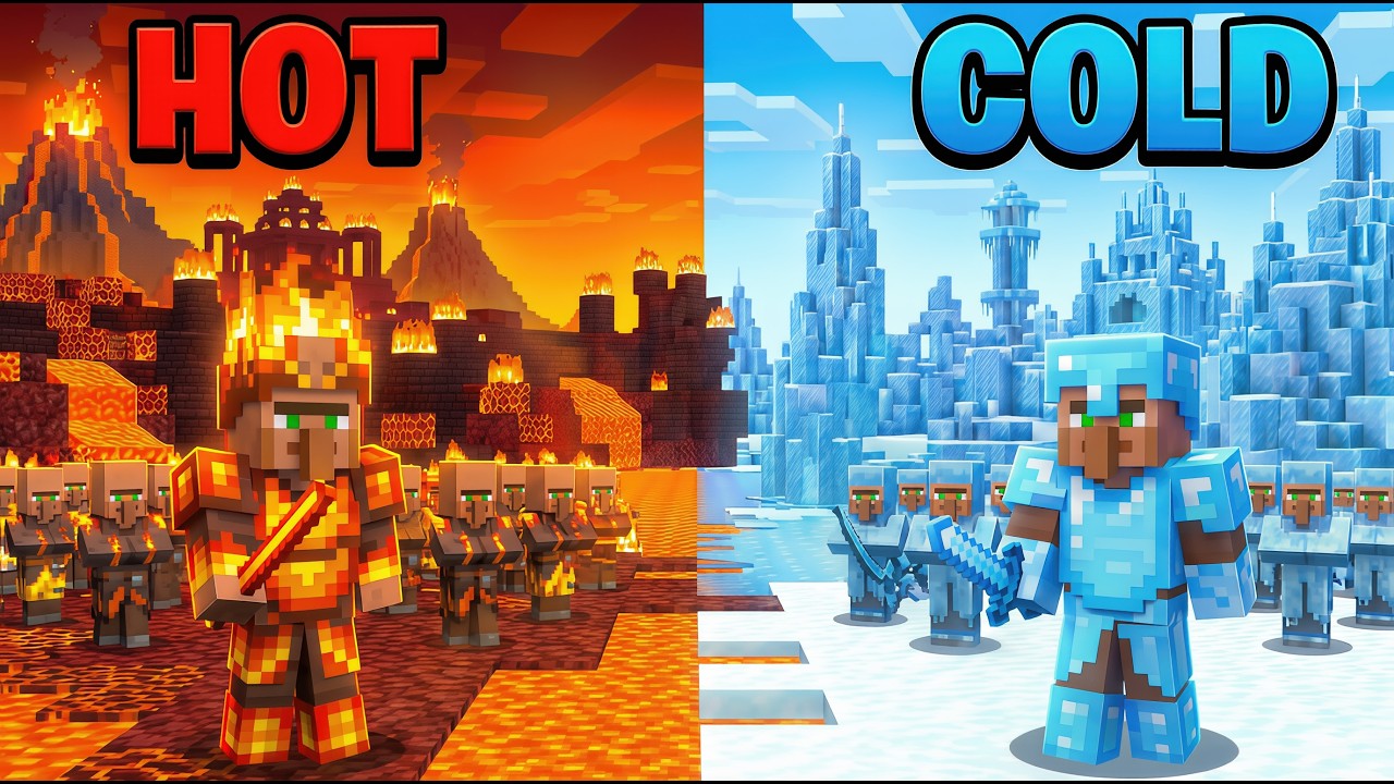 1,000,000 Villagers Simulate Civilization: Hot VS Cold