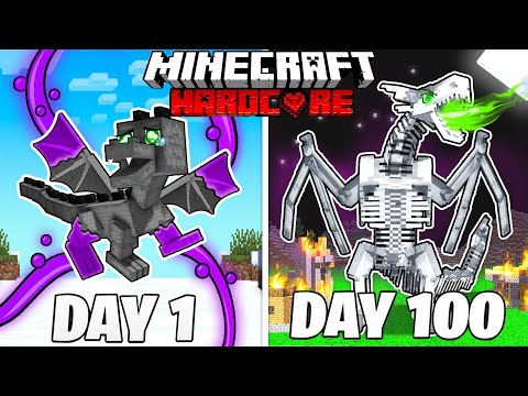 I Survived 100 Days as a CURSED DRAGON in HARDCORE Minecraft