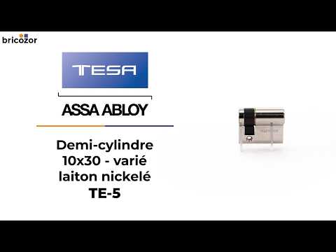 Demi cylindre - laiton nickelé - panneton indexable - TE 5 TESA Sécurité