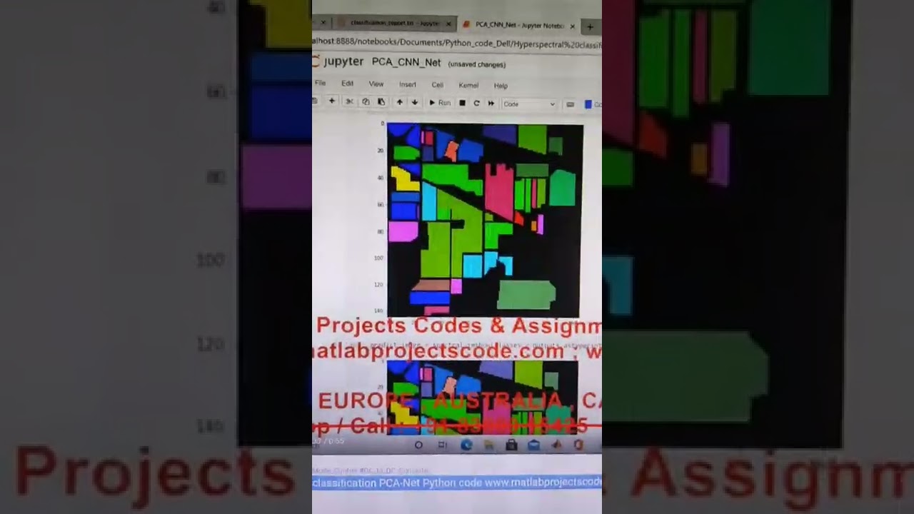 Hyperspectral Image classification PCA Net Python code