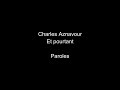 Charles Aznavour-Et pourtant-paroles