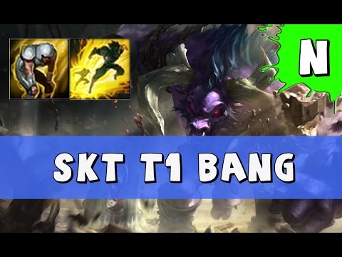 SKT T1 Bang as Alistar/Tristana vs Janna/Lucian BOT - HIGHLIGHTS - League of Legends