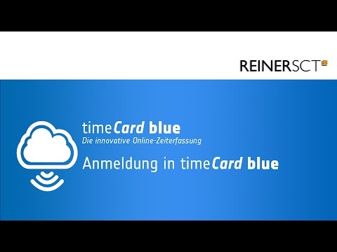 Anmeldung in timeCard blue