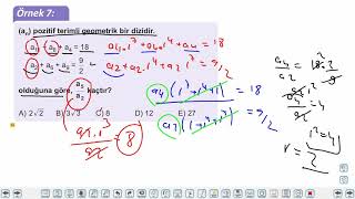 Eğitim Vadisi AYT Matematik 12.Föy Geometrik Dizi 1 Konu Anlatım Videoları