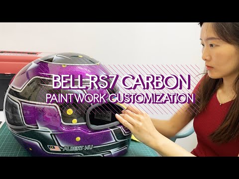 BELL RS7 Carbon Metal Flakes Helmet Paintwork Process