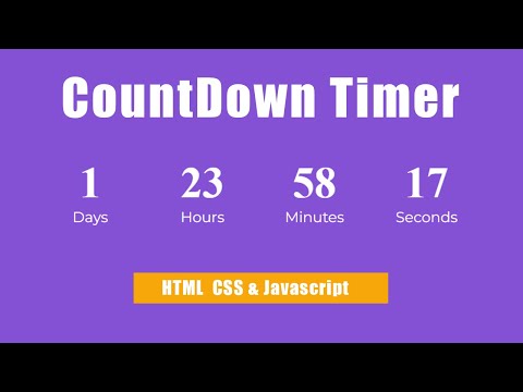 Build Countdown Timer Javascript With Html Css Countdown Timer Html Css Coming Soon Page Html