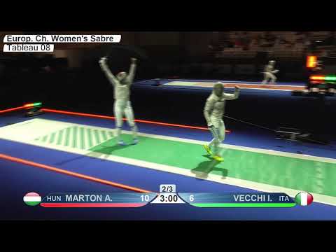 2019 742 T08 03 F S Individual Duesseldorf GER ZCH GREEN VECCHI ITA vs MARTON HUN