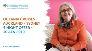 Oceania Cruises Auckland - Sydney - 4 night offer - 30 Jan 2019