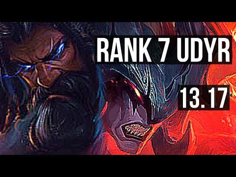 UDYR vs AATROX (TOP) | Rank 7 Udyr, 5/0/0, 400+ games | KR Grandmaster | 13.17