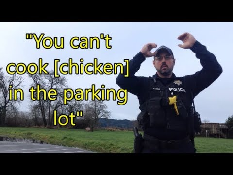 "Park Host" calls cops on me because my car hood is up; Sturdivant Park, Coquille, Oregon