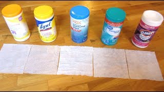 Size of Disinfecting Wipes | Clorox Lysol Walmart Target HDX