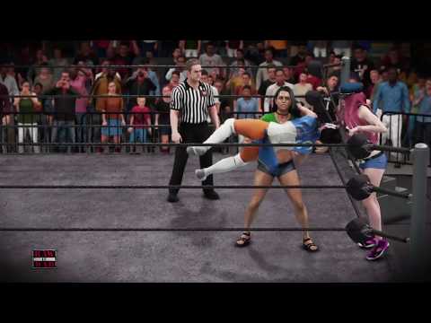 WWE 2K18 cammy white & chun li v laura matsuda & poison