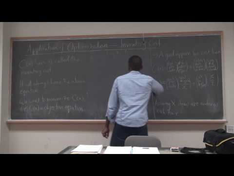 Math 205 Lecture 24 - Inventory cost and Final Exam topics