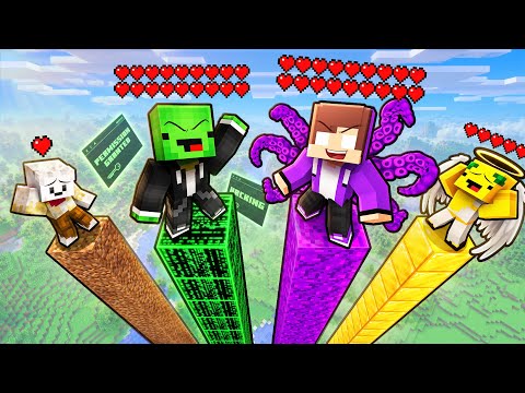 JJ vs Mikey vs Friends: STRANGE TOWER BATTLE!