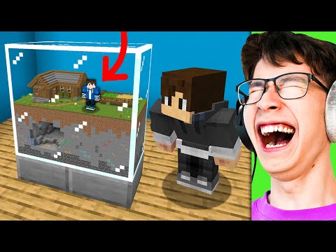 I Fooled My Friend with a TINY Minecraft World