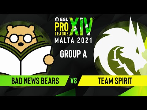 CS:GO - Team Spirit vs. Bad News Bears [Dust2] Map 2 - ESL Pro League Season 14 - Group A