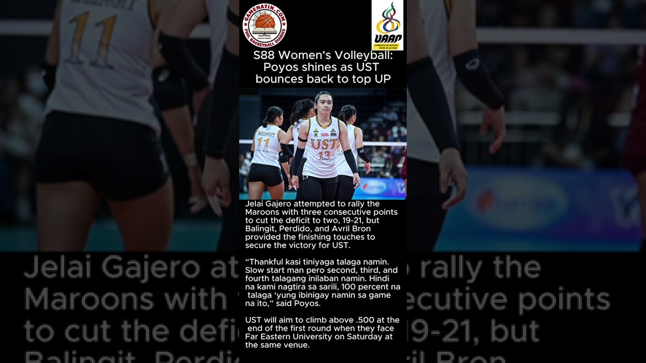 UAAP Women's Volleyball: UST takes down Casey Dongallo-less UP in 4 sets