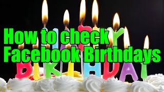 How to check Facebook Birthdays