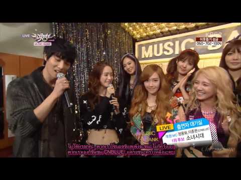 13.01.25 - Music Bank Backstage with CNBlue and SNSD [anyTHSub]