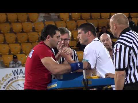 World Armwrestling Championship 2011 - Kariaev vs Trubin strap match Final (Left Hand)