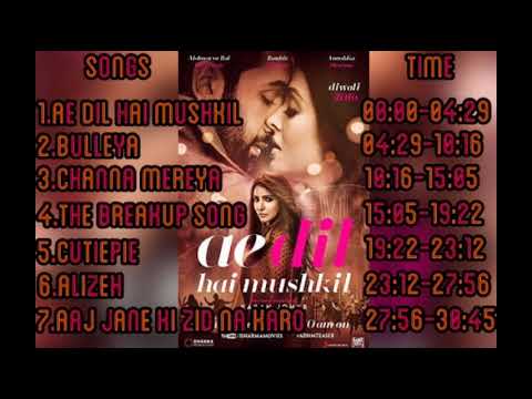 YouTube  Ae Dil Hai Mushkil Jukebox – Ranbir Kapoor || Anushka Sharma | Aishwarya Rai Bachchan | Pri
