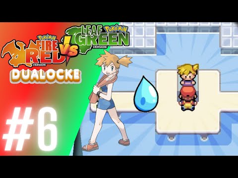 💧🌊Pokémon Rojo y Verde Hoja DUALLOCKE Ep.6 - ¡ LÍDER DE GYM MISTY LIMPIO COMBATE !💧🌊
