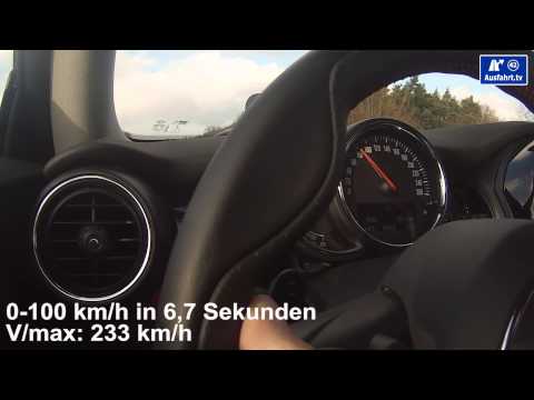 2014 Mini Cooper S - Beschleunigung und Sound Check! 0-100 / 0-200 km/h kph acceleration Tachovideo
