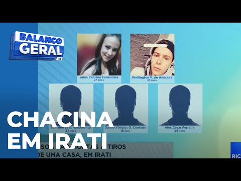 Cinco pessoas foram mortas a tiros dentro de uma casa em Irati