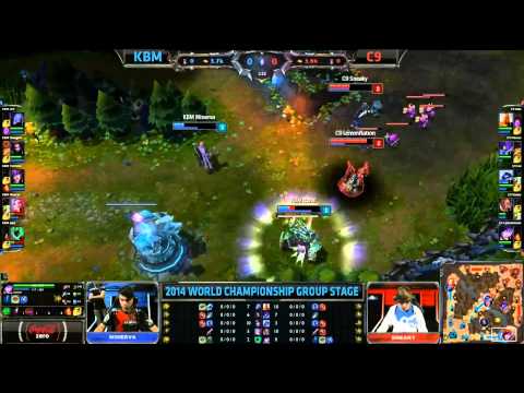 Cloud 9 Firstblood Sneaky & LemonNation - KBM vs C9 (S4 Worlds)